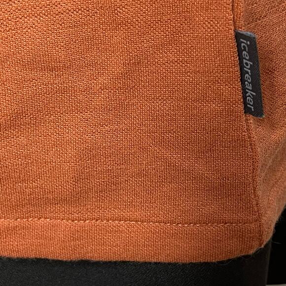 Icebreaker Merino Pankow Cardigan Sweater size Large New Clay button down front - Picture 11 of 12